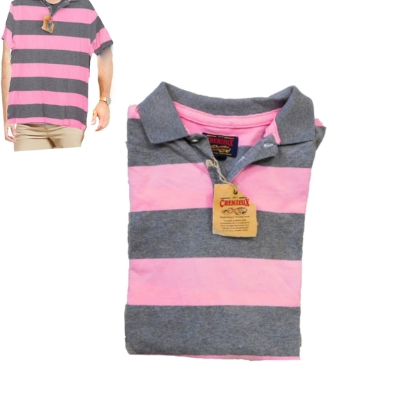 Daniel Cremieux Other - NWT - MENS CREMIEUX SZ M PINK & GRAY STRIPE POLO